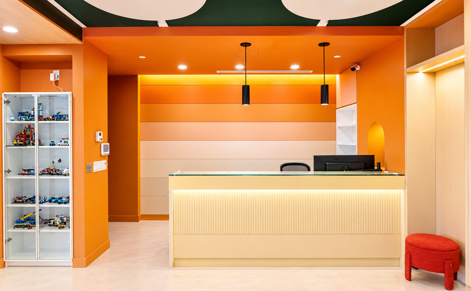 Modern reception area