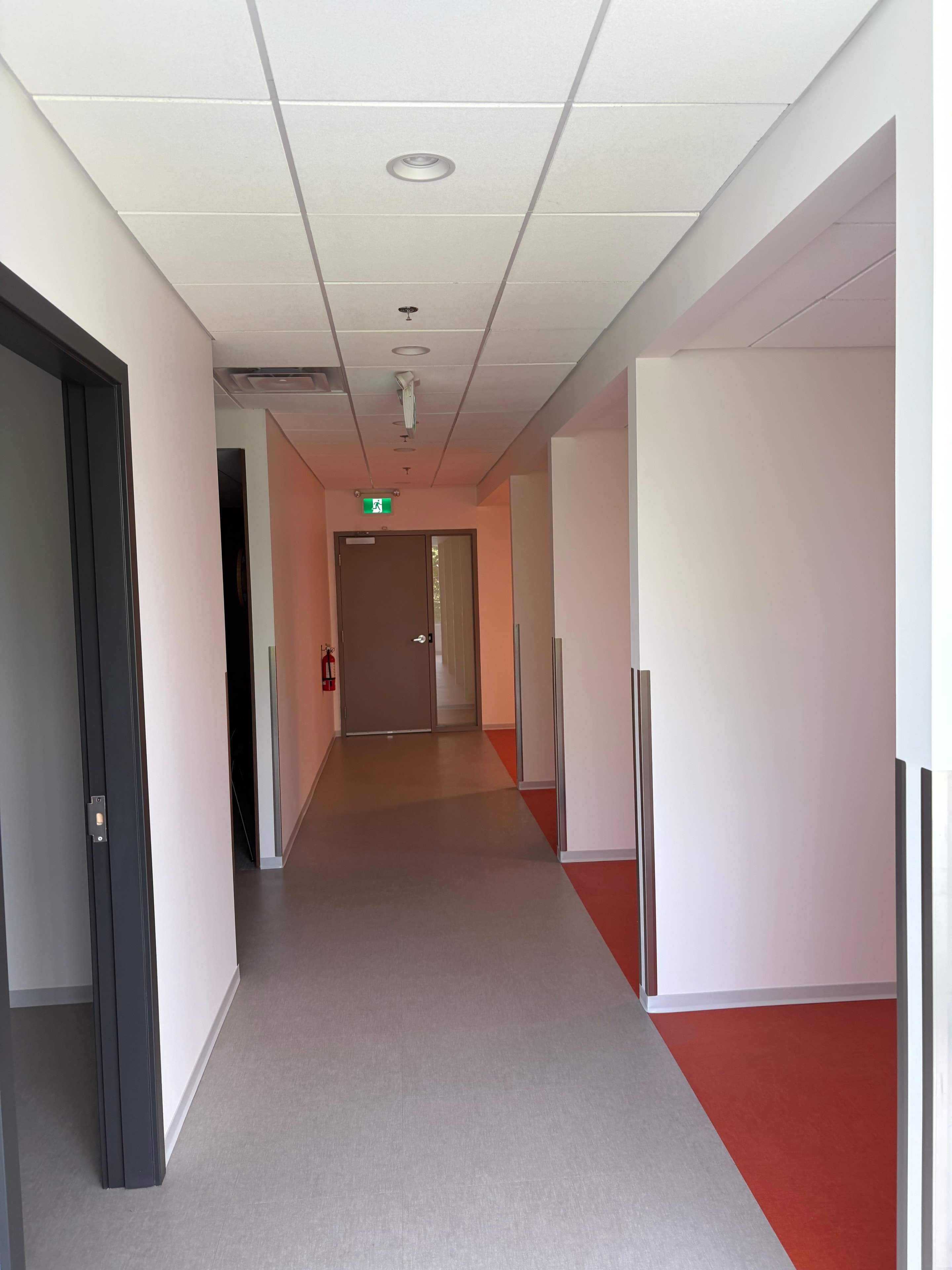 Modern office hallway