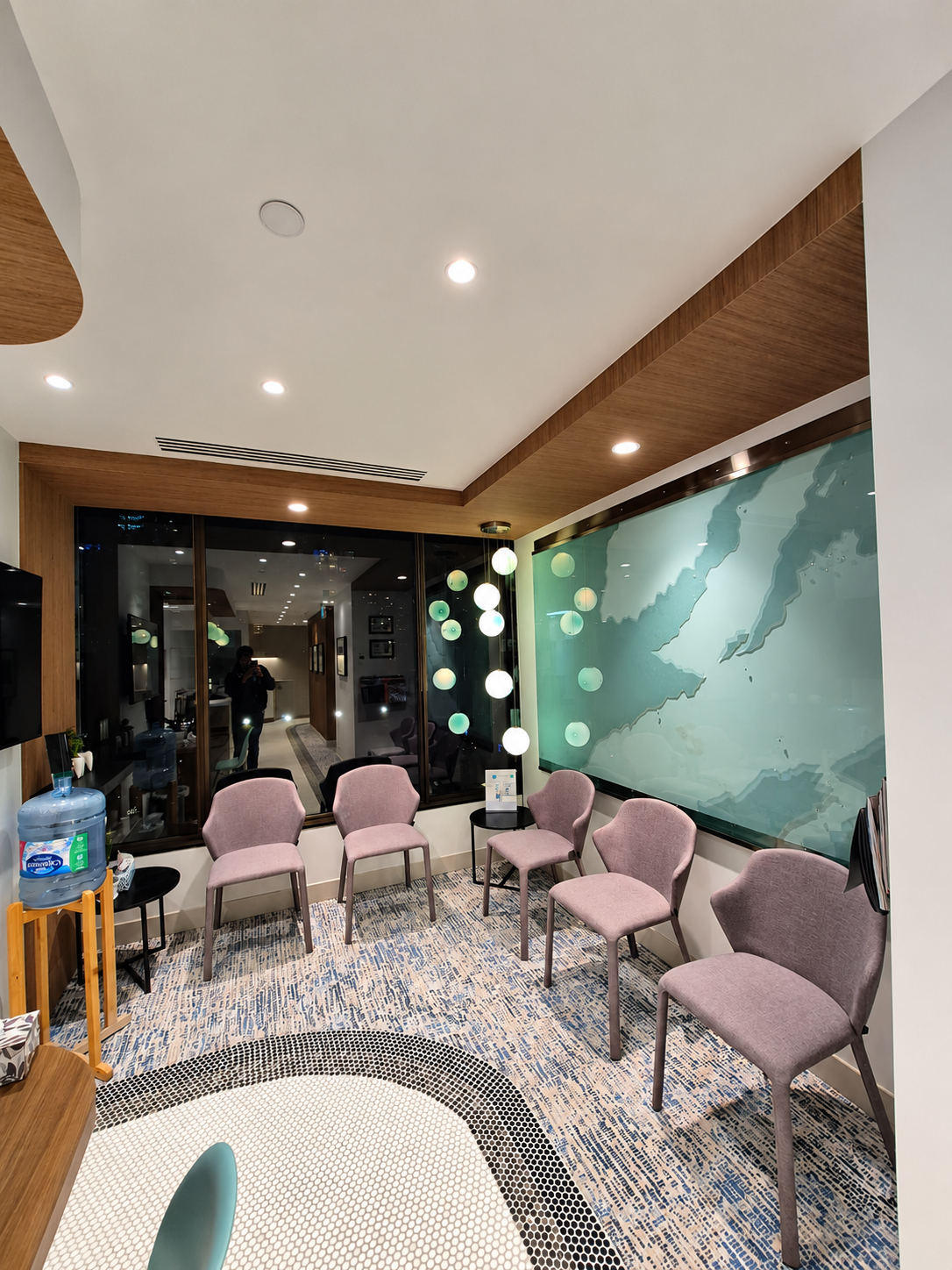 Modern office reception area