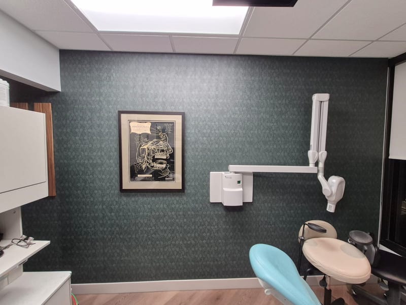 Modern dental office treatment room